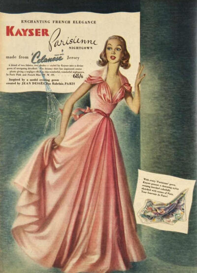 50 60年代的睡衣广告。