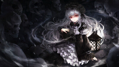 skull Cemetry 绘师：CrystalHerb（pixiv id=4480830）本作品pixiv id=69540509