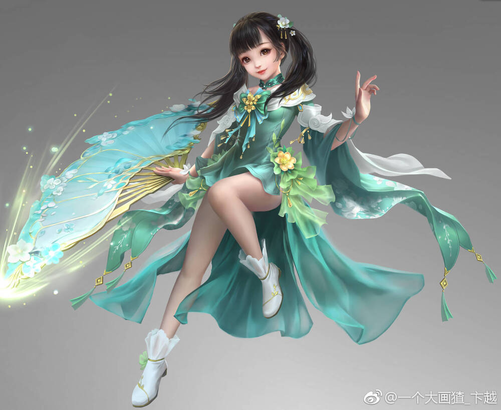 手绘古风青衣人物
画师见水印