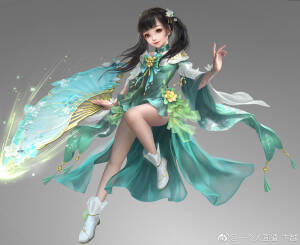 手绘古风青衣人物
画师见水印