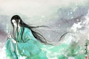 手绘古风青衣人物
画师见水印