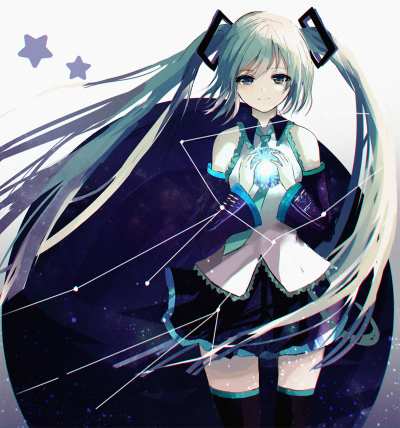 VOCALOID 初音未来 绘师：グリーン（pixiv id=5134892）本作品pixiv id=69552103