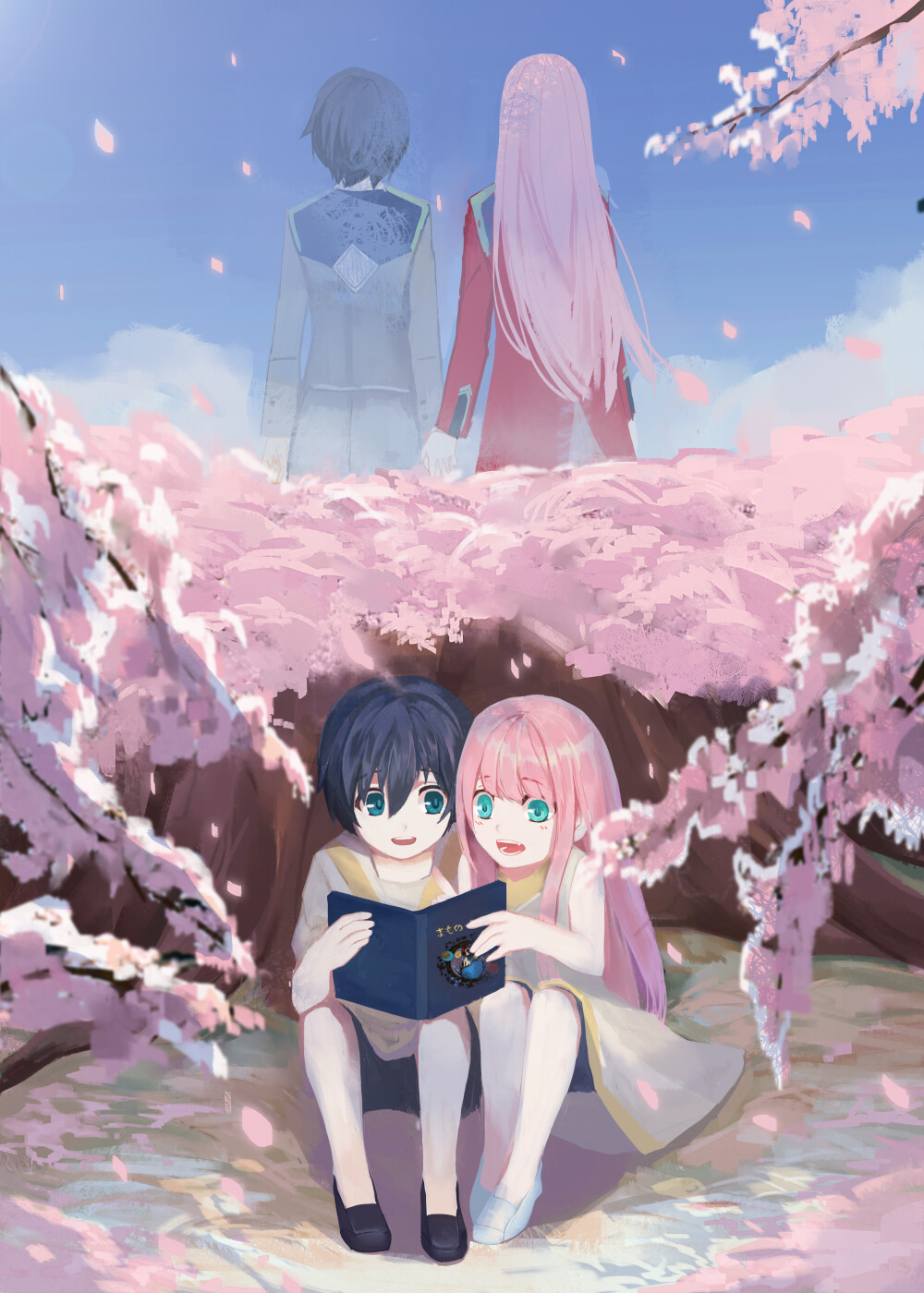 DARLING in the FRANKX 绘师：初灯灯（pixiv id=4021086）本作品pixiv id=69593851（完结了，还好还好，好怕深虐啊！）