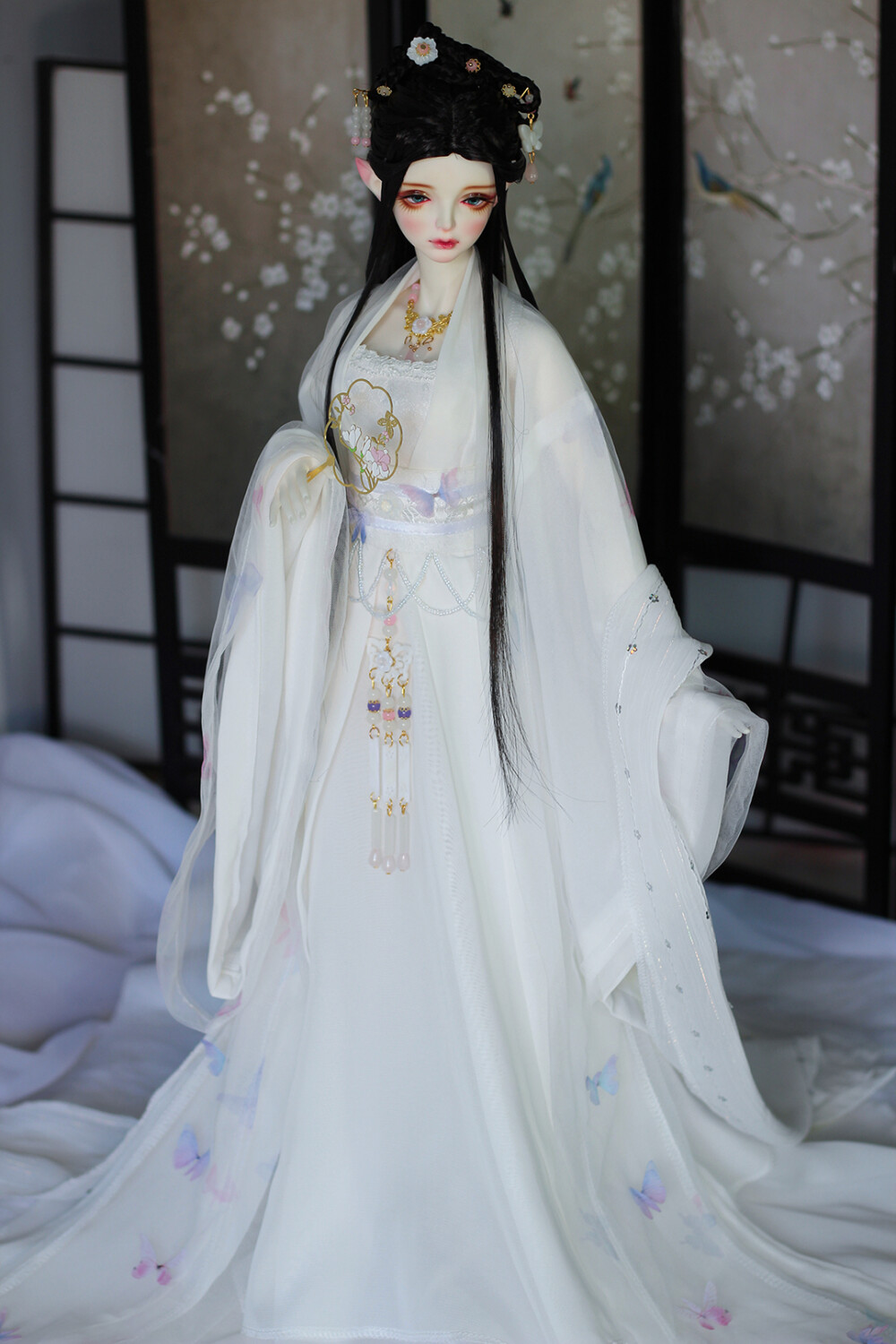 【倾烟坊】新品 bjd 娃衣 古装 1/3 大女 梦蝶