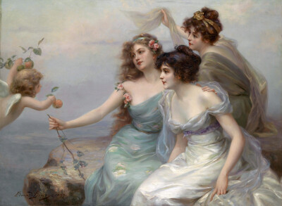 Edouard Bisson 爱德华比森，法国画家，1856年出生于巴黎，于1939年去世，著名的历史题材大师杰洛姆的学生，专长人物肖像画。