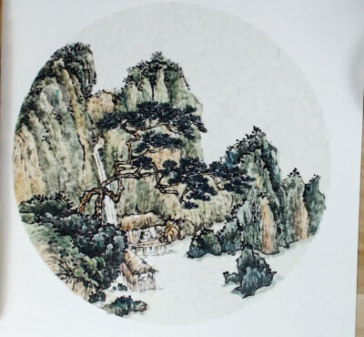 国画，国画山水，国画入门，国画自学，绘画技巧，过程 ，手绘，插画，新手入门，毛笔，宣纸，国画水墨