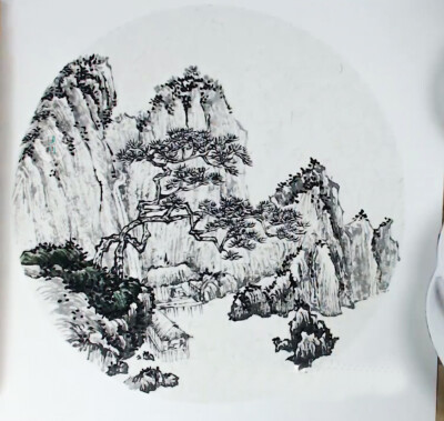 国画，国画山水，国画入门，国画自学，绘画技巧，过程 ，手绘，插画，新手入门，毛笔，宣纸，国画水墨