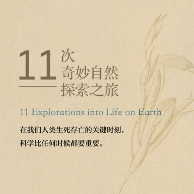 英国皇家科学院年度新作，欧洲殿堂级科普读物《#11次奇妙自然探索之旅#》现已发售！关于自然与生命的重磅科普之书，同系列作品《人民日报》推荐。任何一本科普书都不足以让我们了解科学的全部，这本书却能让我们见证…