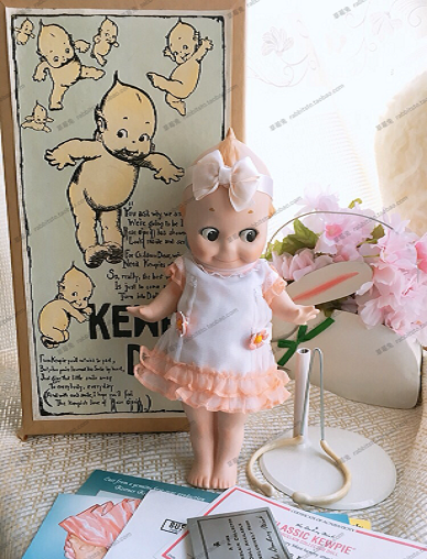 二手 古董 陶瓷全陶瓷丘比娃娃kewpie 复刻版 小斜眼 小天使●现货