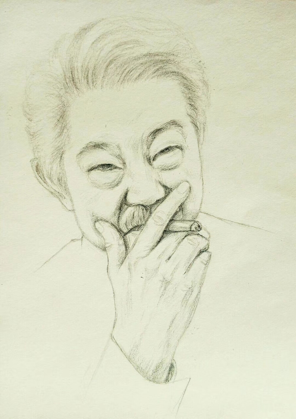 素描画 蔡澜 素描人物 插画