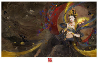 ·石壁仙女 月神·
绘师：养猫画画的随随