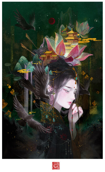 ·红尘之歌·
绘师：养猫画画的随随