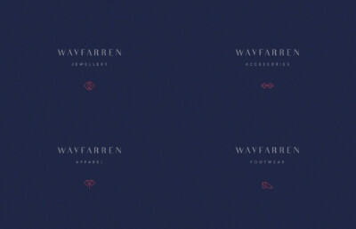 时尚配饰“Wayfarren”品牌视觉形象设计 ​​​​ 红配蓝