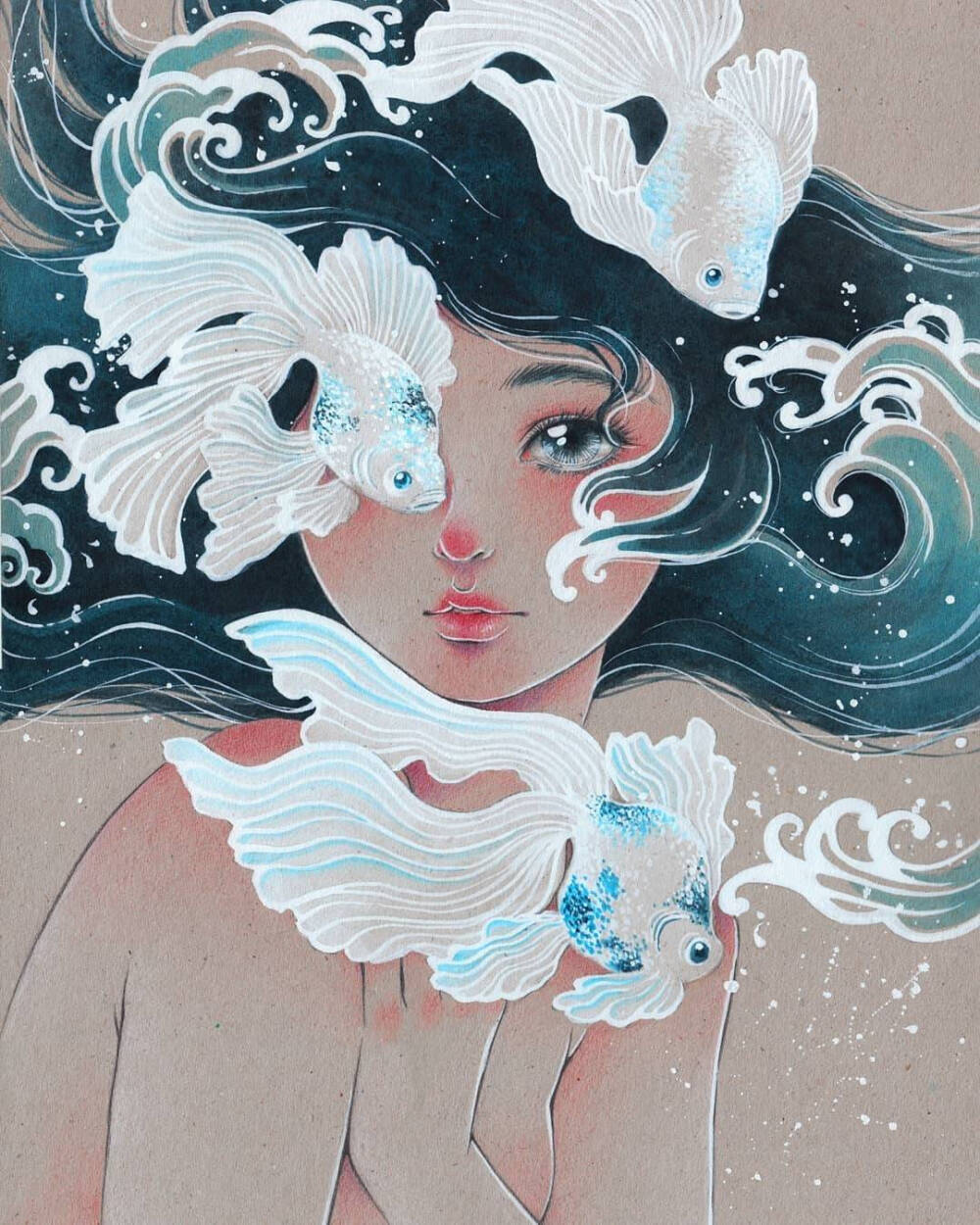 智利插画师 Victoria Rivero 笔下的女孩 ​