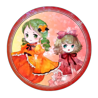 蔷薇少女薔薇少女ローゼンメイデン Rozen Maiden [薔薇少女系列的第二人偶 金糸雀/薔薇少女系列的第六人偶 雛莓] 