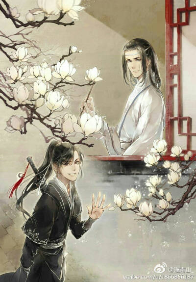 古风 红衣 玄衣 白衣 青衫 魔道祖师 妖孽 男子 精致画风