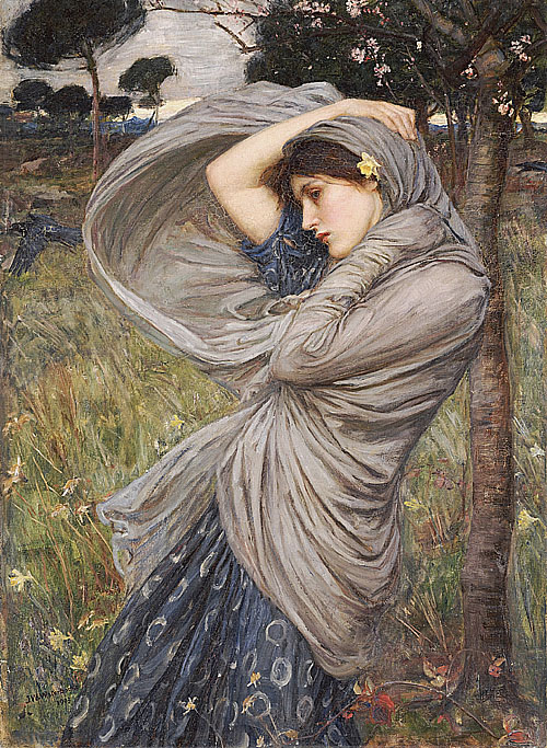 《北风》 瓦特豪斯（John William Waterhouse）