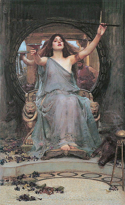 《瑟茜把杯子子递给尤利西斯》 瓦特豪斯（John William Waterhouse）