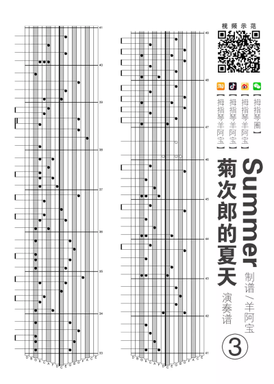 菊次郎的夏天3非原创卡林巴专业谱