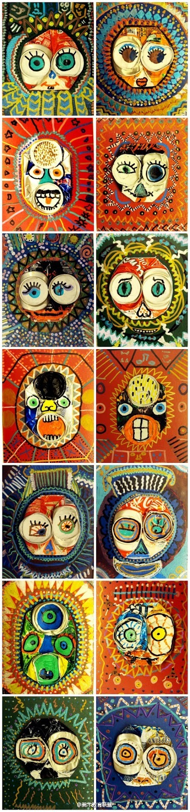 #少儿美术教学# 奇怪的东东，课程灵感来自Didier Triglia ​​​​