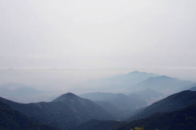 远山 清新 风景 背景 雾