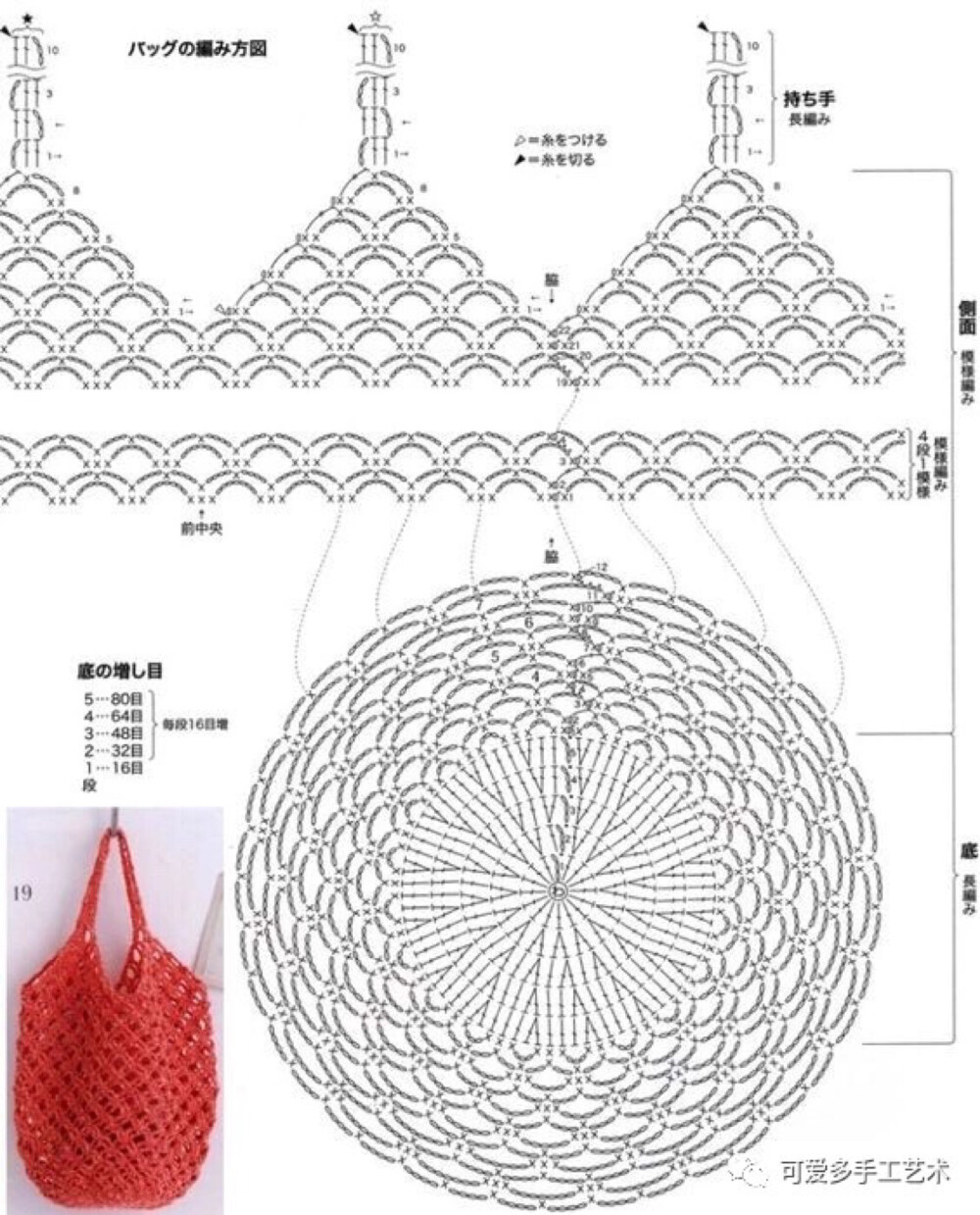 钩织❤️图解❤️袋子
