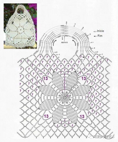钩织❤️图解❤️袋子
