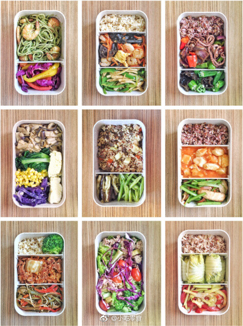 健康减脂快手便当81天不重样！为了新鲜健康，大多数菜（尤其蔬菜）我都是早上起来做的！每天只需要花费20-30分钟，就可以做好一盒美味健康又好看的便当！✨给大家分享一下我的一点小经验：1️⃣食物搭配：主食+肉类+蔬菜我基本是按照中国居民膳食营养宝塔来搭配便当。主食一定要有，但是避免精米白面，选择杂粮饭、薯类等优质淀粉代替，可以降低血糖升高速度，对皮肤、身体、控制体重百利而无一害！肉类我常吃的是鱼、鸡、鸭等白肉，猪牛羊肉也吃，换着种类吃，有利于营养均衡。蔬菜也是各种品种换着吃，尽量在一份便当里加入多种种类的蔬菜。敲黑板：营养膳食的关键在于丰富和均衡！2️⃣烹饪方式要想健康减脂，在菜