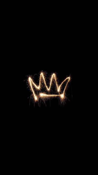 纯色 黑色 皇冠 iphonex 背景