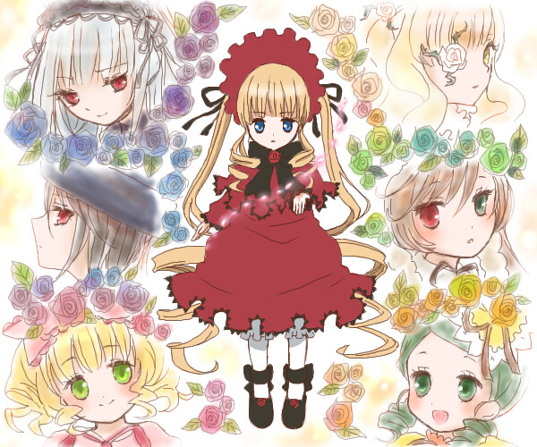 蔷薇少女薔薇少女ローゼンメイデン Rozen Maiden [水銀燈/金糸雀/翠星石 /蒼星石/真紅/雛莓/雪華綺晶] 