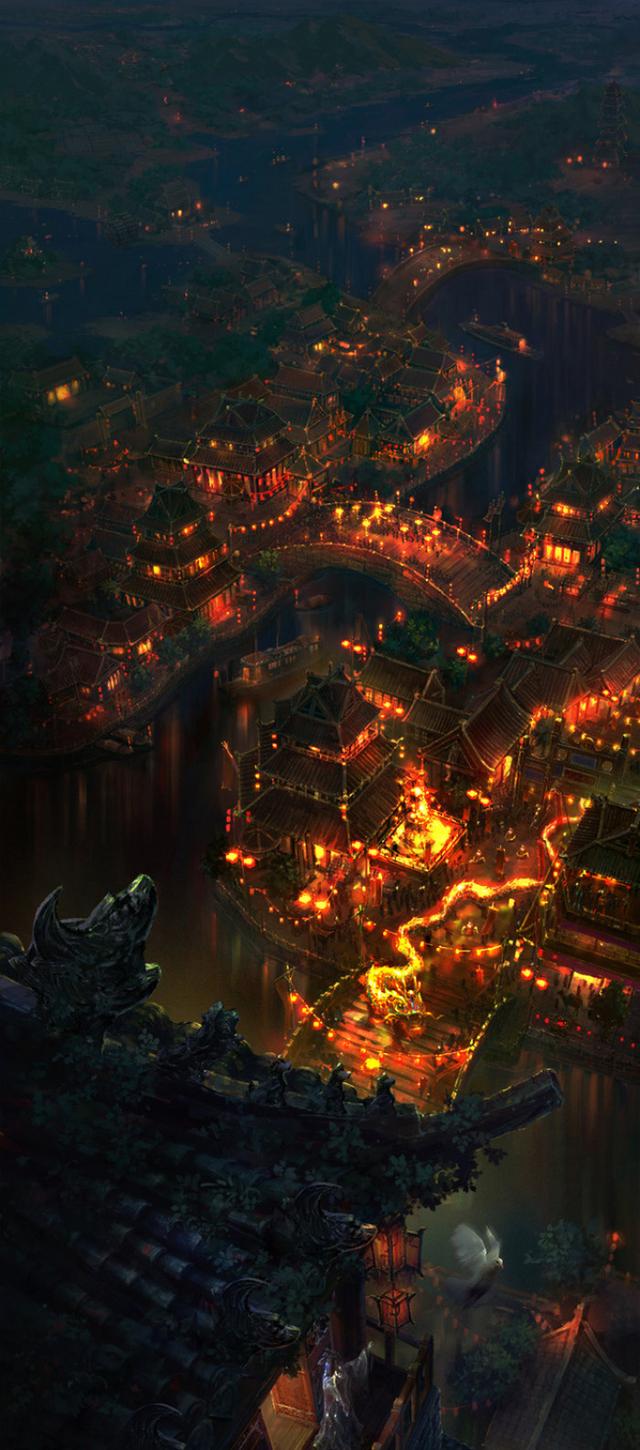 古风夜景