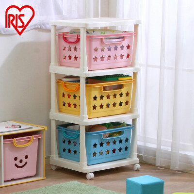 爱丽思IRIS 儿童环保彩色多层玩具收纳筐整理架塑料置物架收纳架
