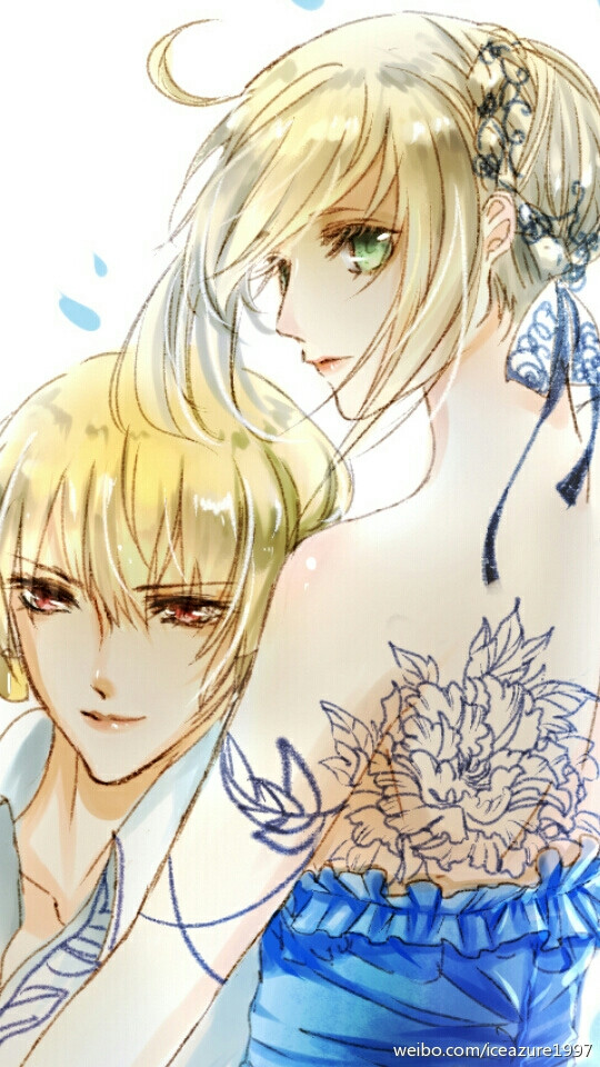 fgo_saber×闪闪 双王金剑组