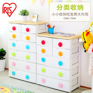 爱丽爱丽思IRIS 儿童环保彩扣多层抽屉式塑料整理柜收纳柜