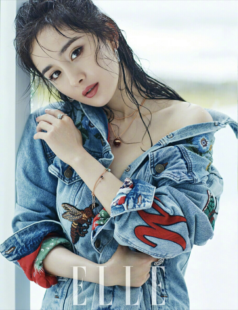 杨幂美图写真高清无水印壁纸 杂志封面 时尚穿搭摄影 ELLE