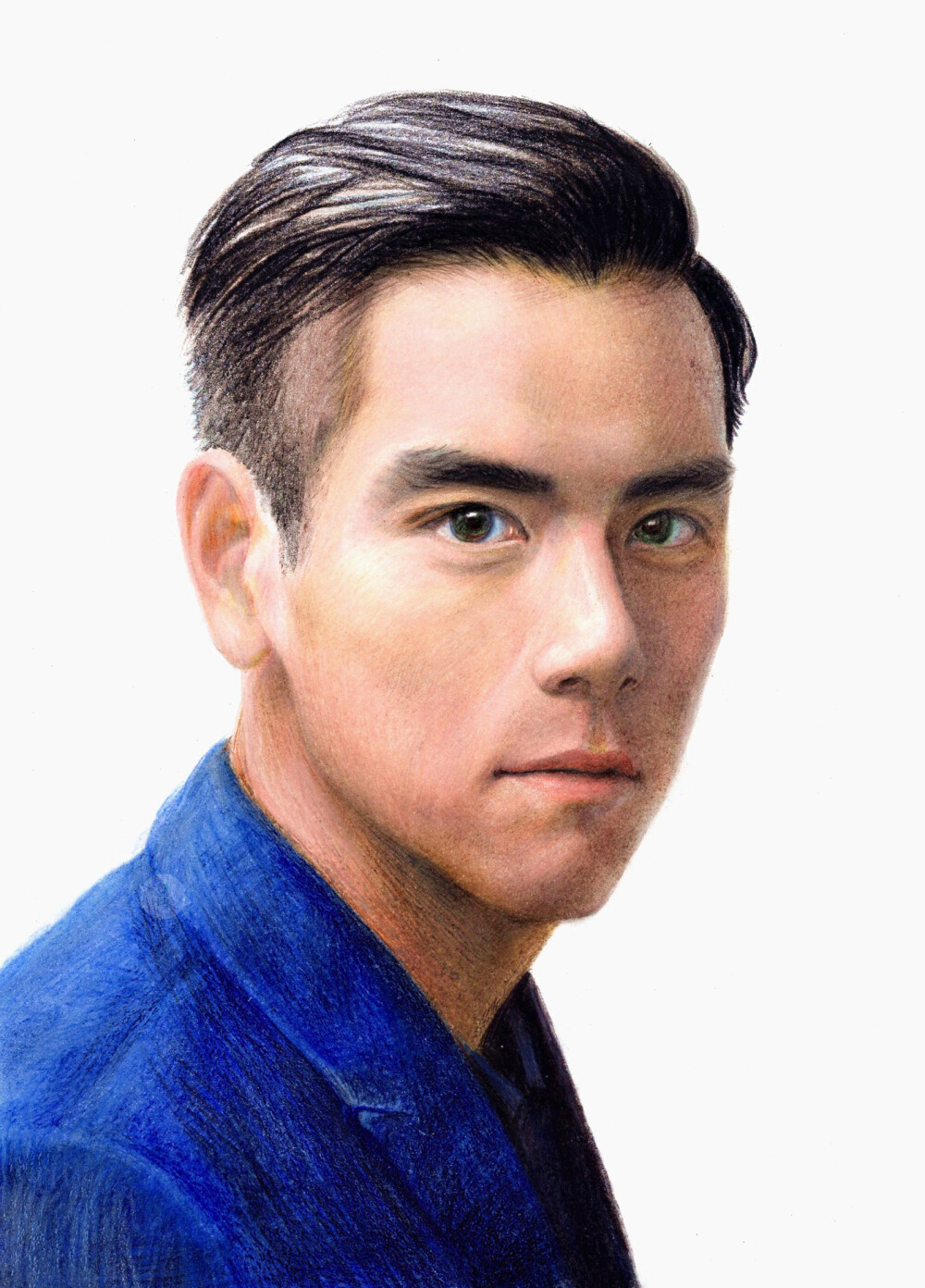 彩铅 手绘 彩色 简笔画 插画 教程 新手 彭于晏 超写实 美术 绘画