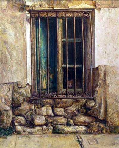 西班牙画家，我在看风景，猫在看看风景的我。