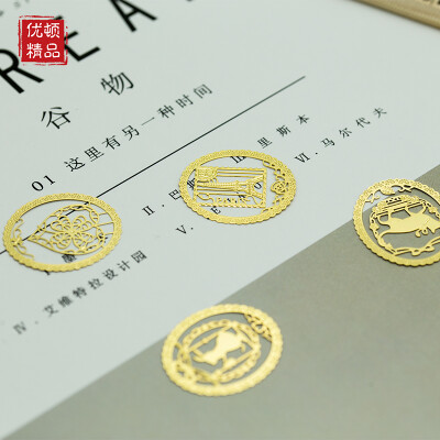 定制 厂家直销定制镂空卡通精美可爱金属创意学生文具复古礼物小书签