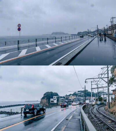 江之島鐮倉——櫻木花道和晴子命運相遇的那個閘道 流川楓騎車劃過的那個海岸 ? ????