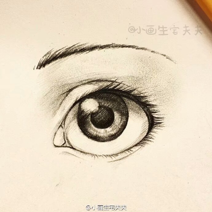 素描眼睛步骤