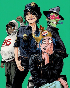 Gorillaz . by Jamie Hewlett ​​