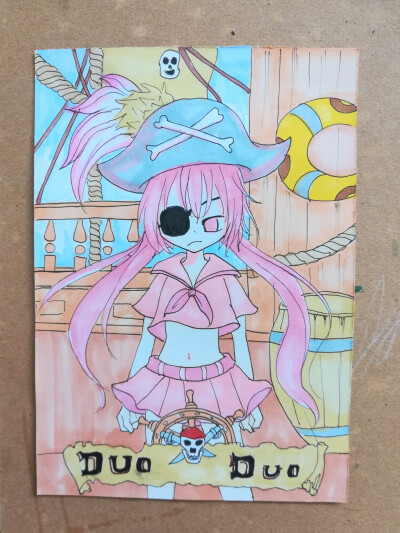 海盗~~临摹
马克笔加彩铅