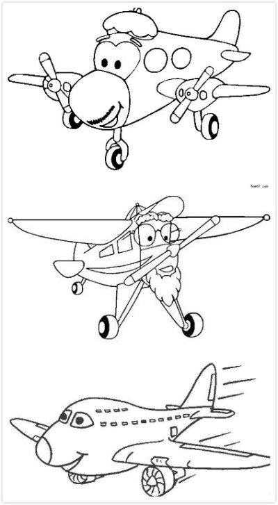 儿童简笔画 简笔画 飞机 