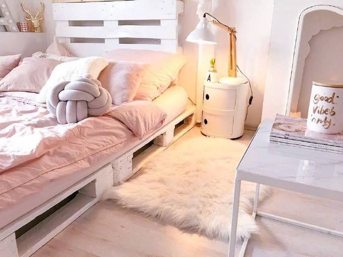 粉白色系的家装风格，少女心满满~ ​