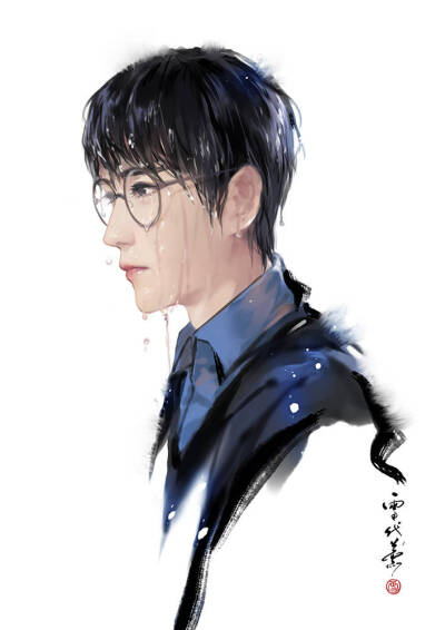 代熏笔下的男子