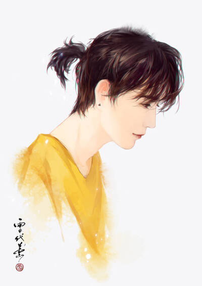 代熏笔下的男子