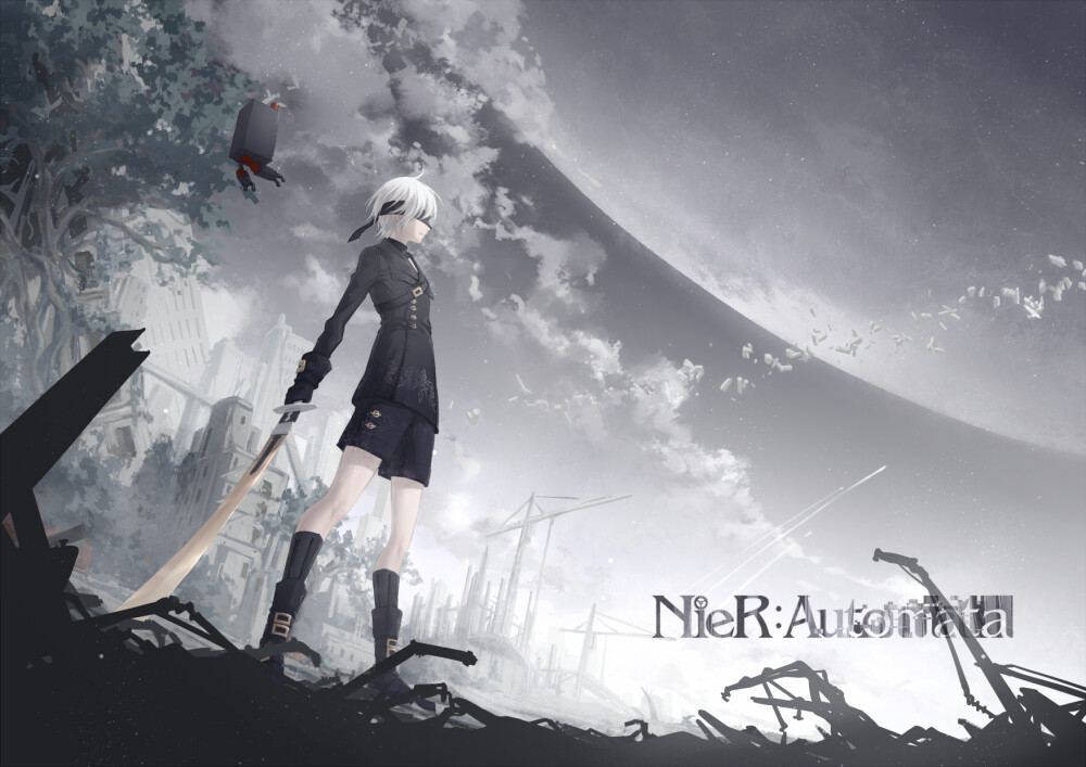 NieR：Automata 尼尔：机械纪元 9S 绘师：Arsh（p id=10489689） 本作品id=69880687