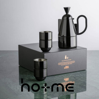 定制 【現(xiàn)貨】英國Tom Dixon Brew系列 新品限量 煙燻黑 咖啡套裝 擺件