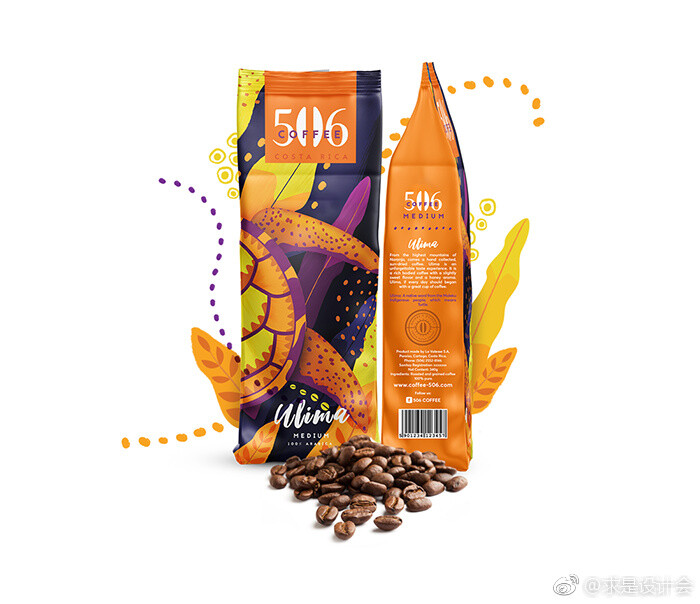 506 Coffee咖啡包装设计。#求是爱设计# ​