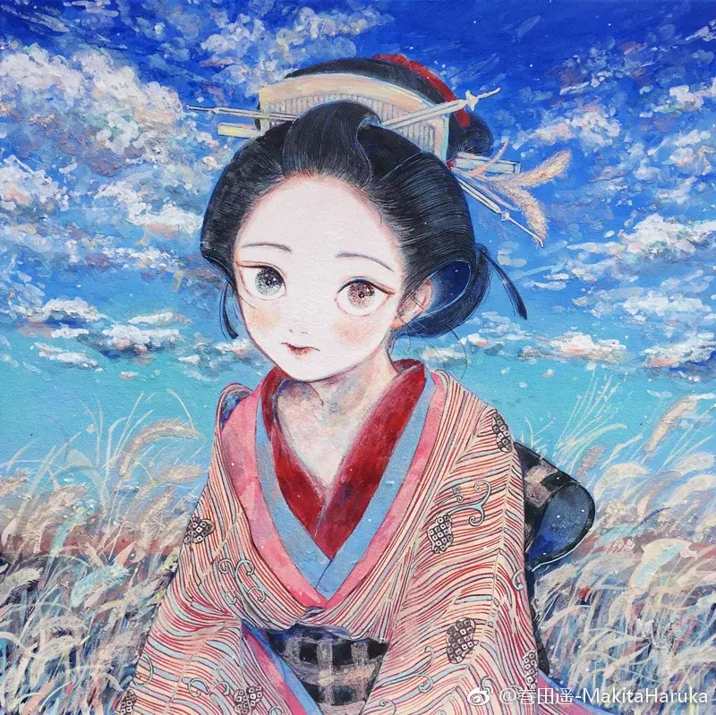 画师@巻田遥-MakitaHaruka 少女插画